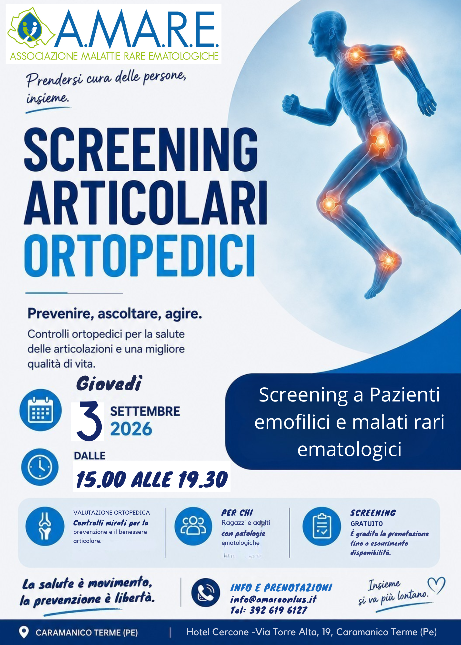 Screening articolari ortopedici: prevenzione e attenzione alla salute delle articolazioni